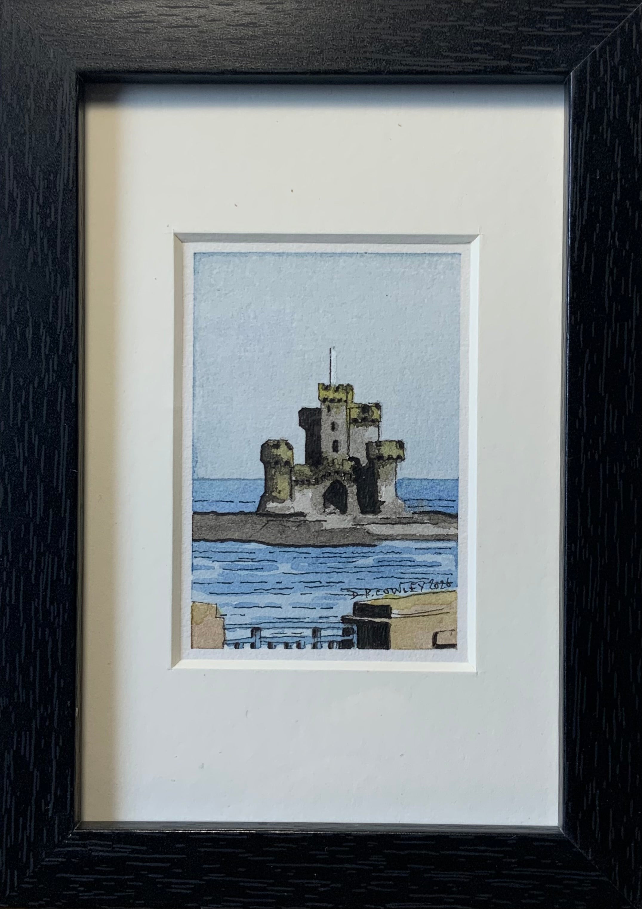 ‘Tower Of Refuge’ Original Ink and watercolor