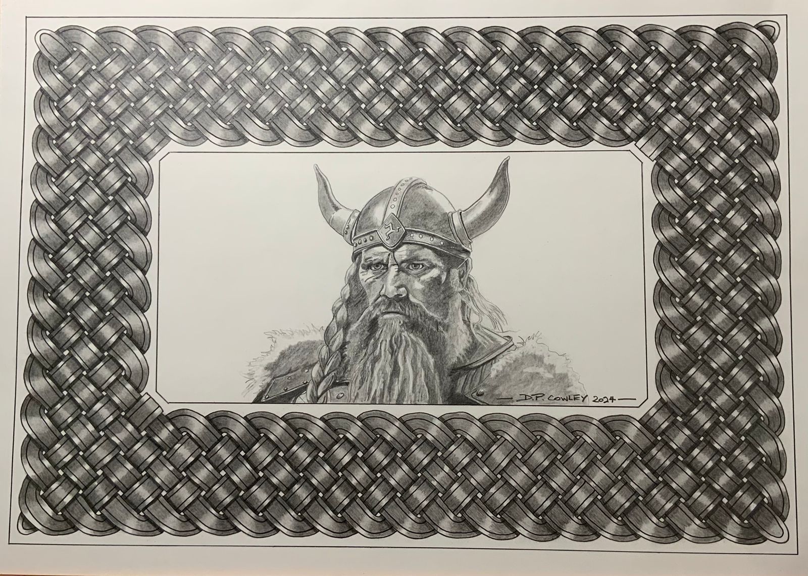 Manx Viking – Original A3 Pencil Study