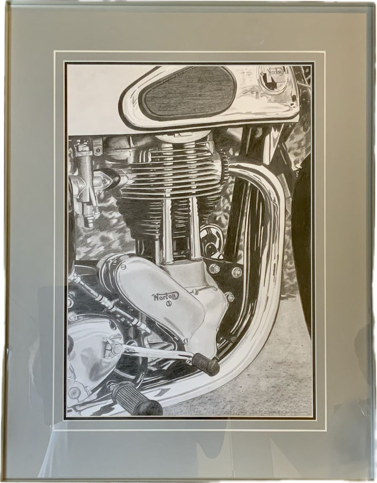 Classic Norton – Original A3 Pencil Study