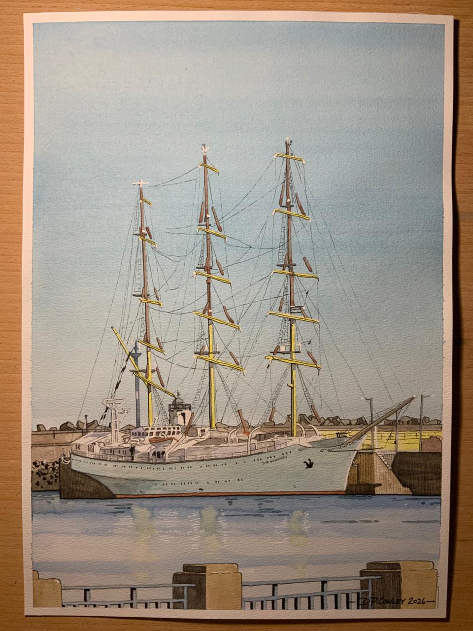 DAR MLODZIEZY — Original A3 Ink & Watercolour